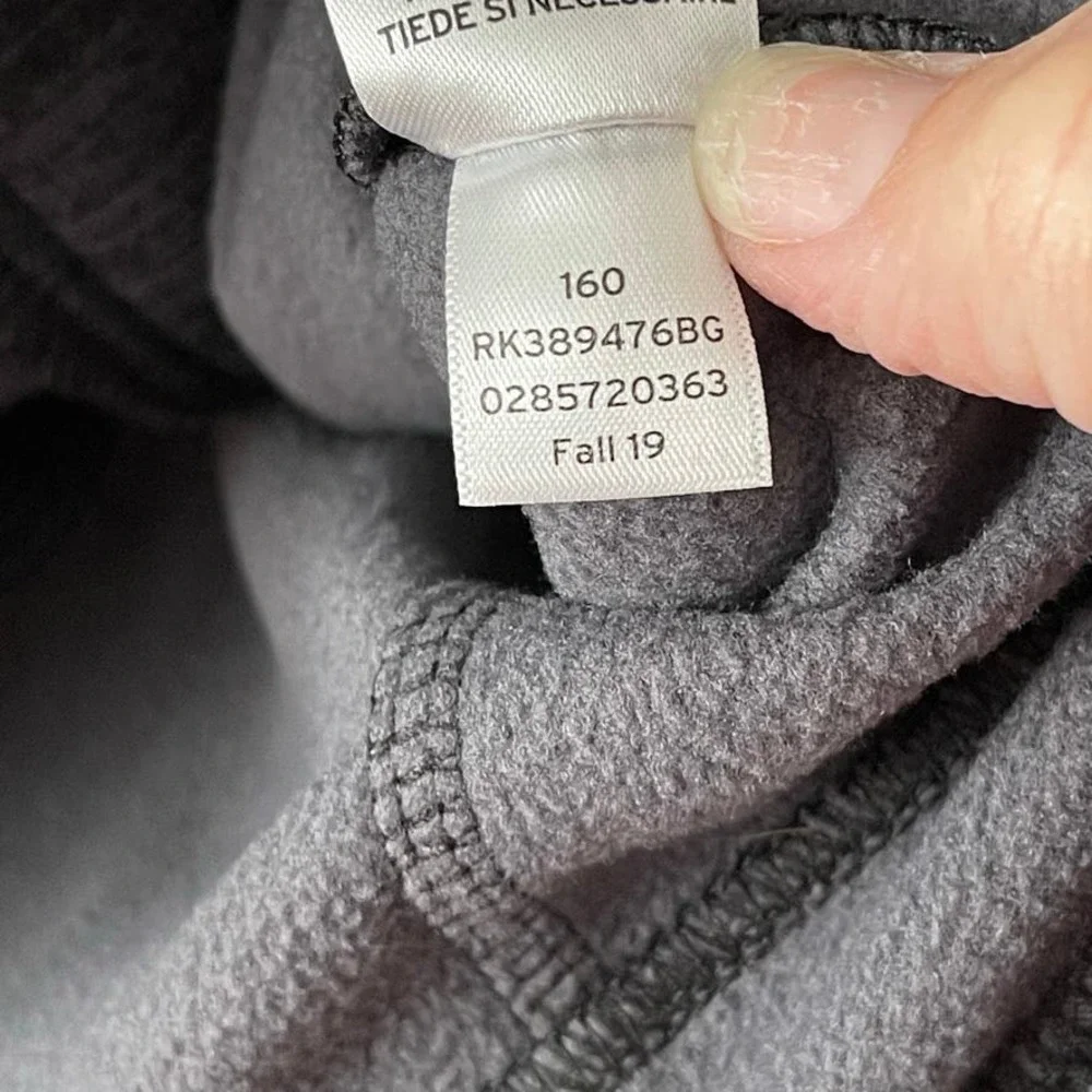 Z by Zella Girls Hi-Lo Hooded Track Activewear Grey Space Dye Jacket Large 10/12